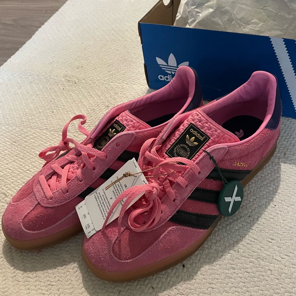 Pink adidas gazelle
